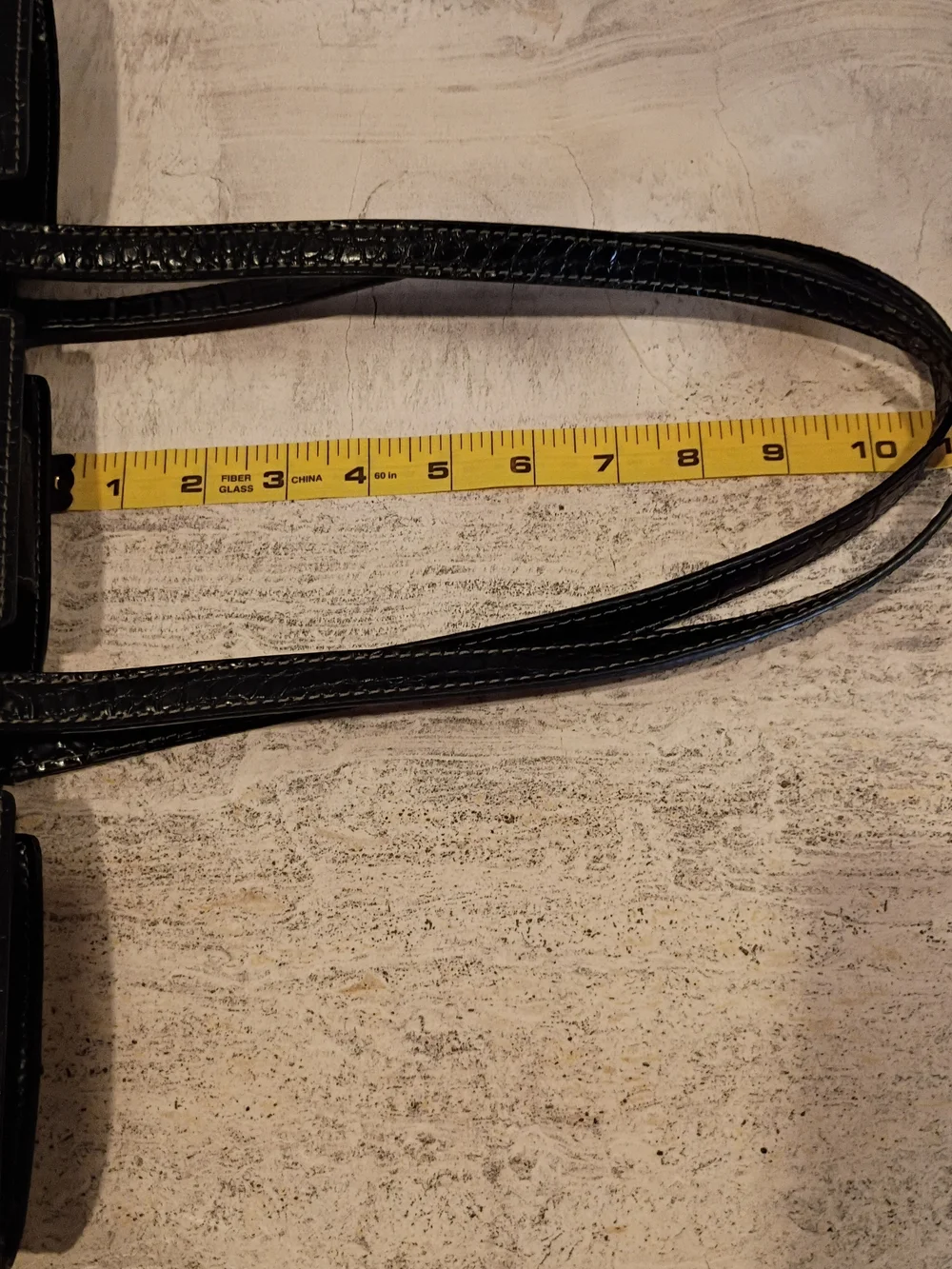 Chaps Black Croc-Embossed Tote with Matching Wristlet